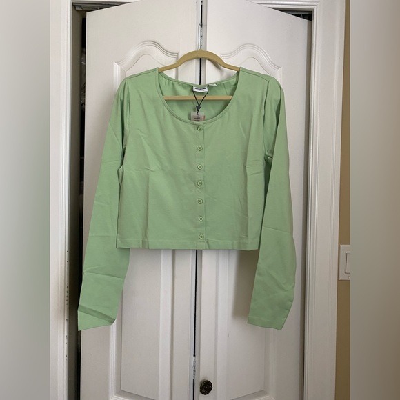 Noisy May Crop Cardigan XXL Mint Green *nwt - Picture 1 of 4